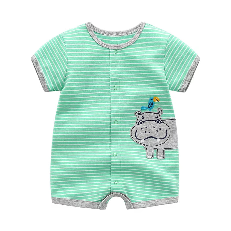 2022 Summer Baby Rompers Baby Girls Clothing 100% Cotton Newborn Baby Boy Clothes Infant Jumpsuits Short Sleeve Kids Clothes
