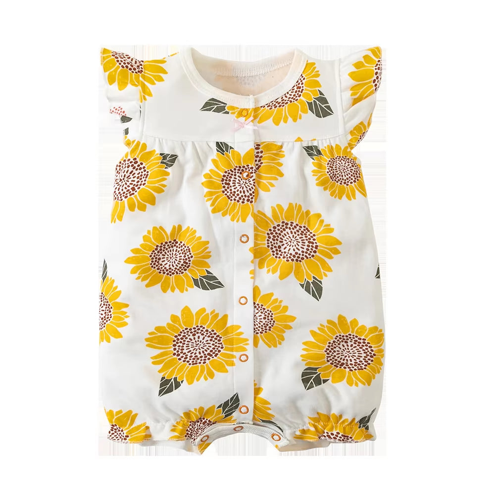 2024 Summer Baby Rompers Baby Girls Clothing 100% Cotton Newborn Baby Boy Clothes Infant Jumpsuits Short Sleeve Bodysuits
