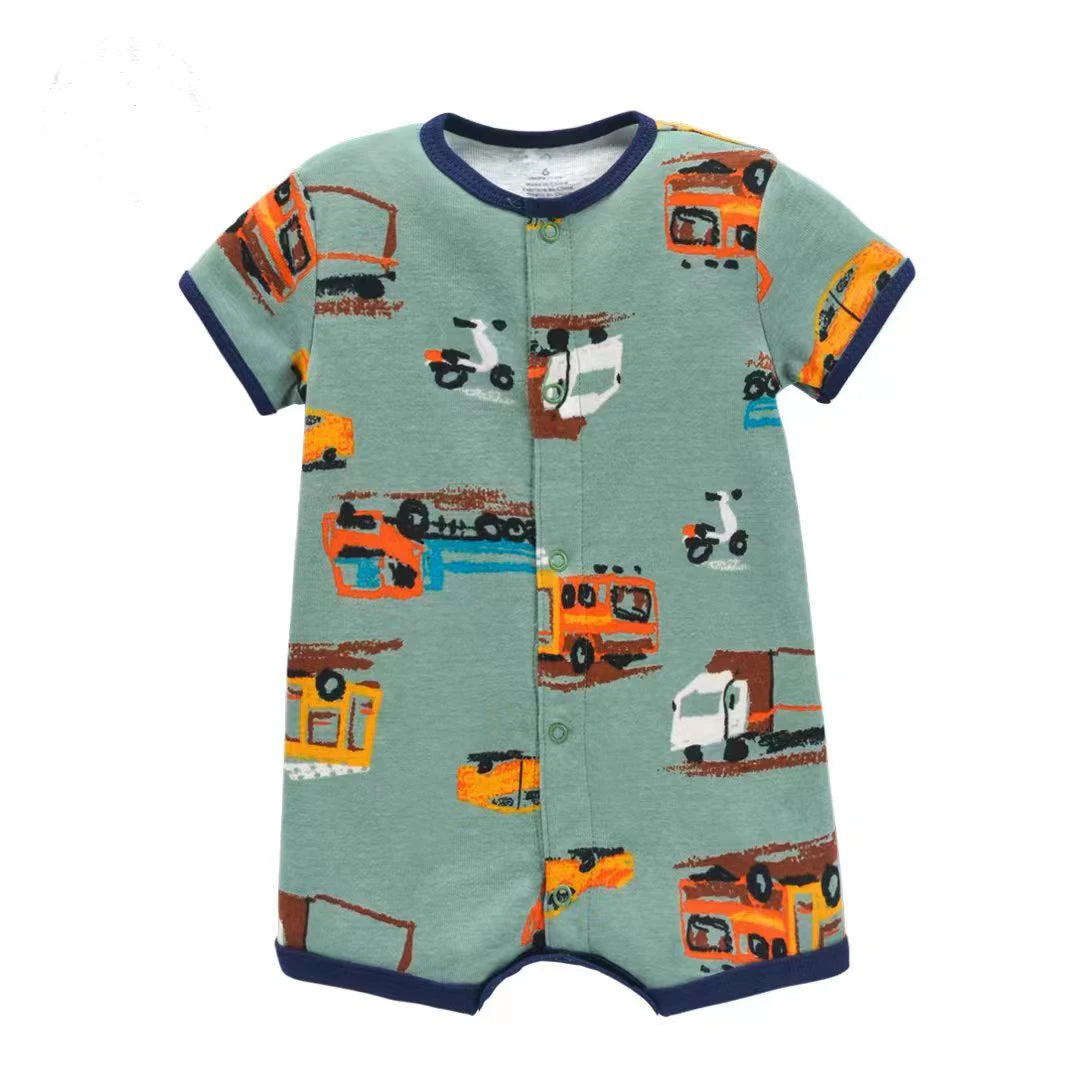 2022 Summer Baby Rompers Baby Girls Clothing 100% Cotton Newborn Baby Boy Clothes Infant Jumpsuits Short Sleeve Kids Clothes