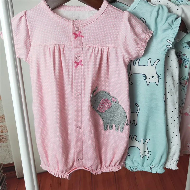 2022 Summer Baby Rompers Baby Girls Clothing 100% Cotton Newborn Baby Boy Clothes Infant Jumpsuits Short Sleeve Kids Clothes