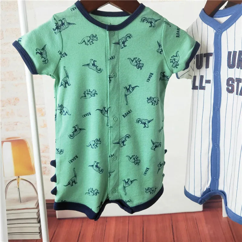 2022 Summer Baby Rompers Baby Girls Clothing 100% Cotton Newborn Baby Boy Clothes Infant Jumpsuits Short Sleeve Kids Clothes