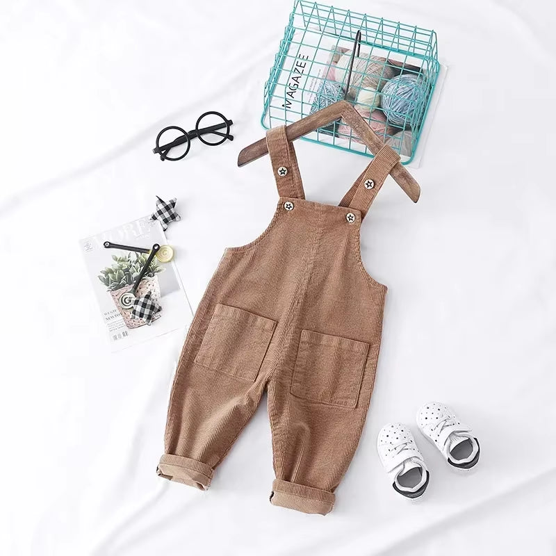 2024 Jumpsuits Baby Boy Clothes Infant Long Pant Kids Corduroy Rompers Baby Girls Jumpsuit Toddler Overalls Girl Baby Bottoms