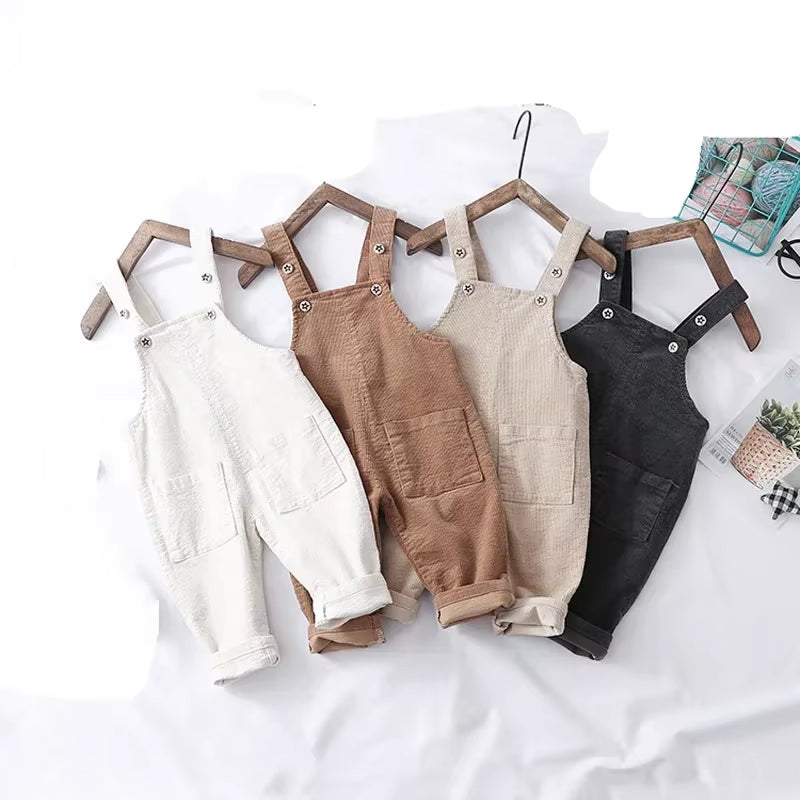 2024 Jumpsuits Baby Boy Clothes Infant Long Pant Kids Corduroy Rompers Baby Girls Jumpsuit Toddler Overalls Girl Baby Bottoms