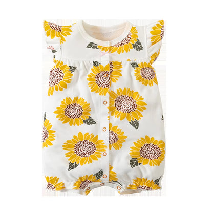 2024 Summer Baby Rompers Baby Girls Clothing 100% Cotton Newborn Baby Boy Clothes Infant Jumpsuits Short Sleeve Bodysuits