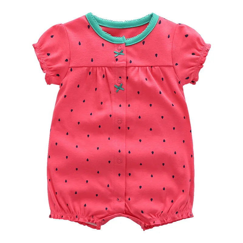 2022 Summer Baby Rompers Baby Girls Clothing 100% Cotton Newborn Baby Boy Clothes Infant Jumpsuits Short Sleeve Kids Clothes