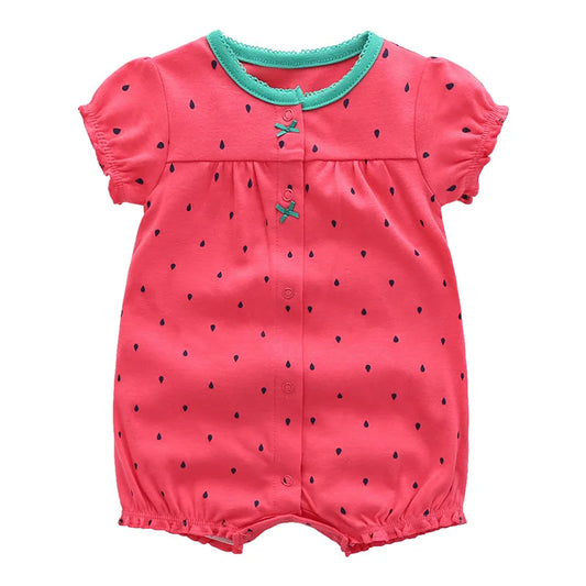 2022 Summer Baby Rompers Baby Girls Clothing 100% Cotton Newborn Baby Boy Clothes Infant Jumpsuits Short Sleeve Kids Clothes