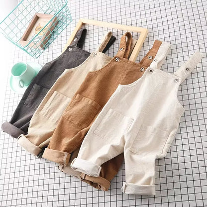 2024 Jumpsuits Baby Boy Clothes Infant Long Pant Kids Corduroy Rompers Baby Girls Jumpsuit Toddler Overalls Girl Baby Bottoms